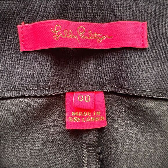 Lilly Pulitzer Black Merrin Bi-Stretch Pants Size 00 Work Office Elevated Basics - Picture 9 of 16